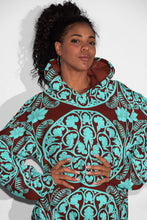 Load image into Gallery viewer, Turquoise mandala Hoodie
