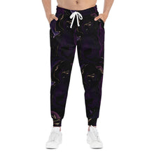 Load image into Gallery viewer, Purple Marble Athletic Joggers (AOP)