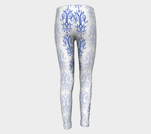 Load image into Gallery viewer, Cerulean Arabesque leggings (4 -12 years)