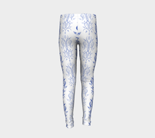 Load image into Gallery viewer, Cerulean Arabesque leggings (4 -12 years)