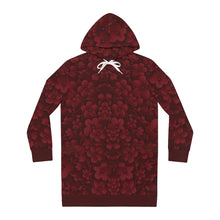 Load image into Gallery viewer, Red Blossoms Women's Hoodie Dress (AOP)