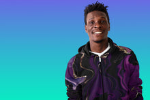 Load image into Gallery viewer, Purple Marble Unisex Zip Hoodie