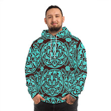 Load image into Gallery viewer, Turquoise mandala Hoodie