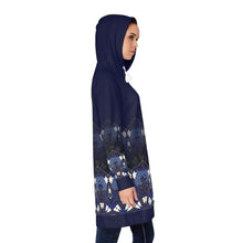 Load image into Gallery viewer, Stylized Blue Ombré Women's Hoodie Dress