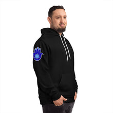 Load image into Gallery viewer, Hand of Fatima ( protection against the evil eye) on arm Fashion Hoodie