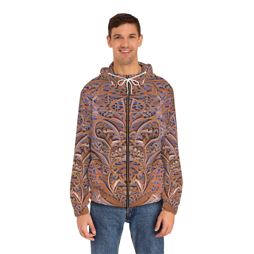 Carved Wood Men's Full-Zip Hoodie – Atelier Ambereena Razvi