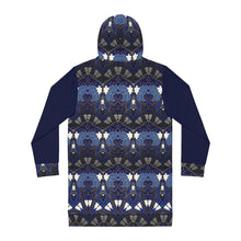 Load image into Gallery viewer, Stylized blue florals Hoodie Dress