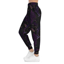 Load image into Gallery viewer, Purple Marble Athletic Joggers (AOP)