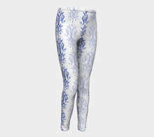 Load image into Gallery viewer, Cerulean Arabesque leggings (4 -12 years)