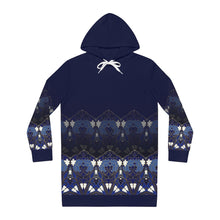 Load image into Gallery viewer, Stylized Blue Ombré Women's Hoodie Dress