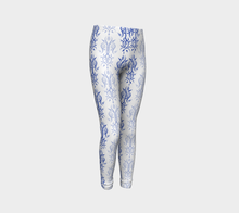 Load image into Gallery viewer, Cerulean Arabesque leggings (4 -12 years)