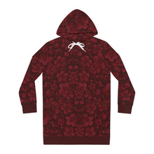 Load image into Gallery viewer, Red Blossoms Women&#39;s Hoodie Dress (AOP)
