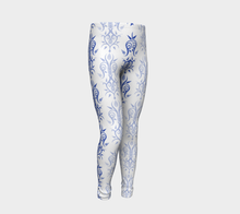 Load image into Gallery viewer, Cerulean Arabesque leggings (4 -12 years)
