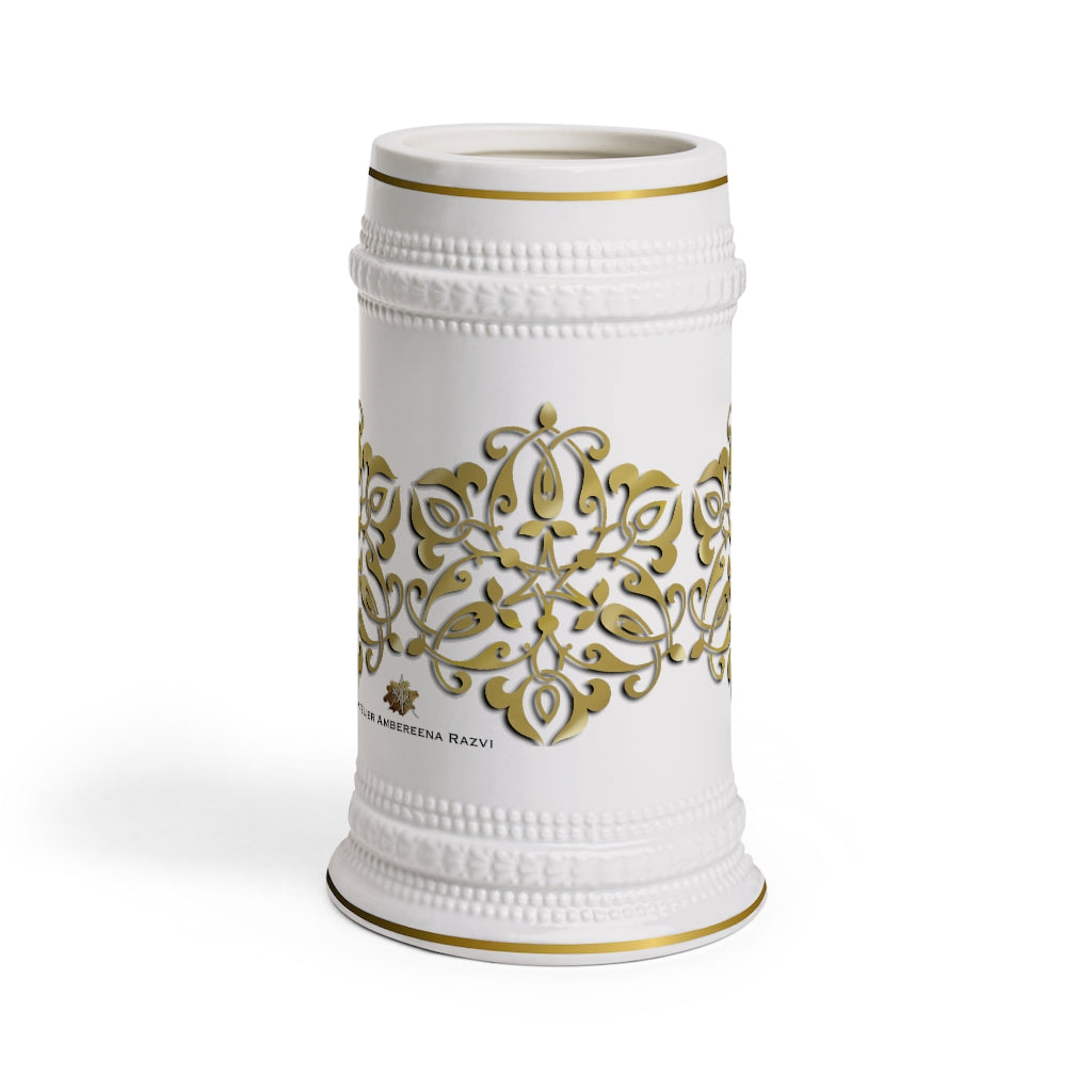 Gold Filigree Stein Mug