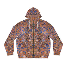 Charger l&#39;image dans la galerie, Carved Wood Men&#39;s Full-Zip Hoodie
