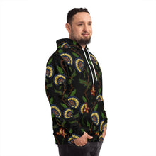 Load image into Gallery viewer, Persian Florals (noir) Hoodie
