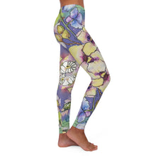 Load image into Gallery viewer, Watercolour and ink florals - Women&#39;s Spandex Leggings
