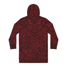 Load image into Gallery viewer, Red Blossoms Women&#39;s Hoodie Dress (AOP)
