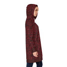 Load image into Gallery viewer, Red Blossoms Women&#39;s Hoodie Dress (AOP)
