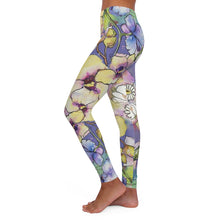 Load image into Gallery viewer, Watercolour and ink florals - Women&#39;s Spandex Leggings
