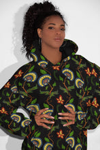 Load image into Gallery viewer, Persian Florals (noir) Hoodie
