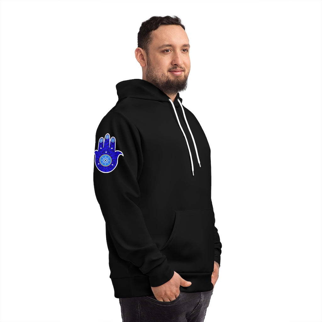 Hand of Fatima ( protection against the evil eye)  on arm Fashion Hoodie