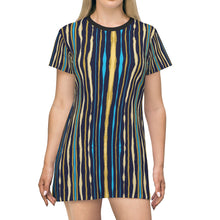 Load image into Gallery viewer, Neon stripes T-Shirt Dress
