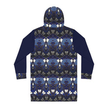 Charger l&#39;image dans la galerie, Stylized blue florals Hoodie Dress
