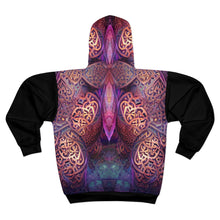 Load image into Gallery viewer, Abstract Calligraphy Unisex Zip Hoodie
