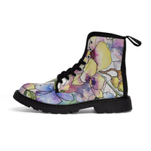 Load image into Gallery viewer, Watercolour and ink florals - Women&#39;s Canvas Boots
