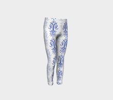 Load image into Gallery viewer, Cerulean Arabesque leggings (4 -12 years)
