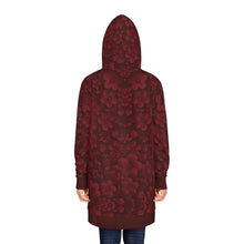 Load image into Gallery viewer, Red Blossoms Women&#39;s Hoodie Dress (AOP)
