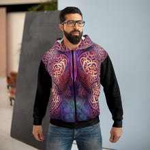 Load image into Gallery viewer, Abstract Calligraphy Unisex Zip Hoodie
