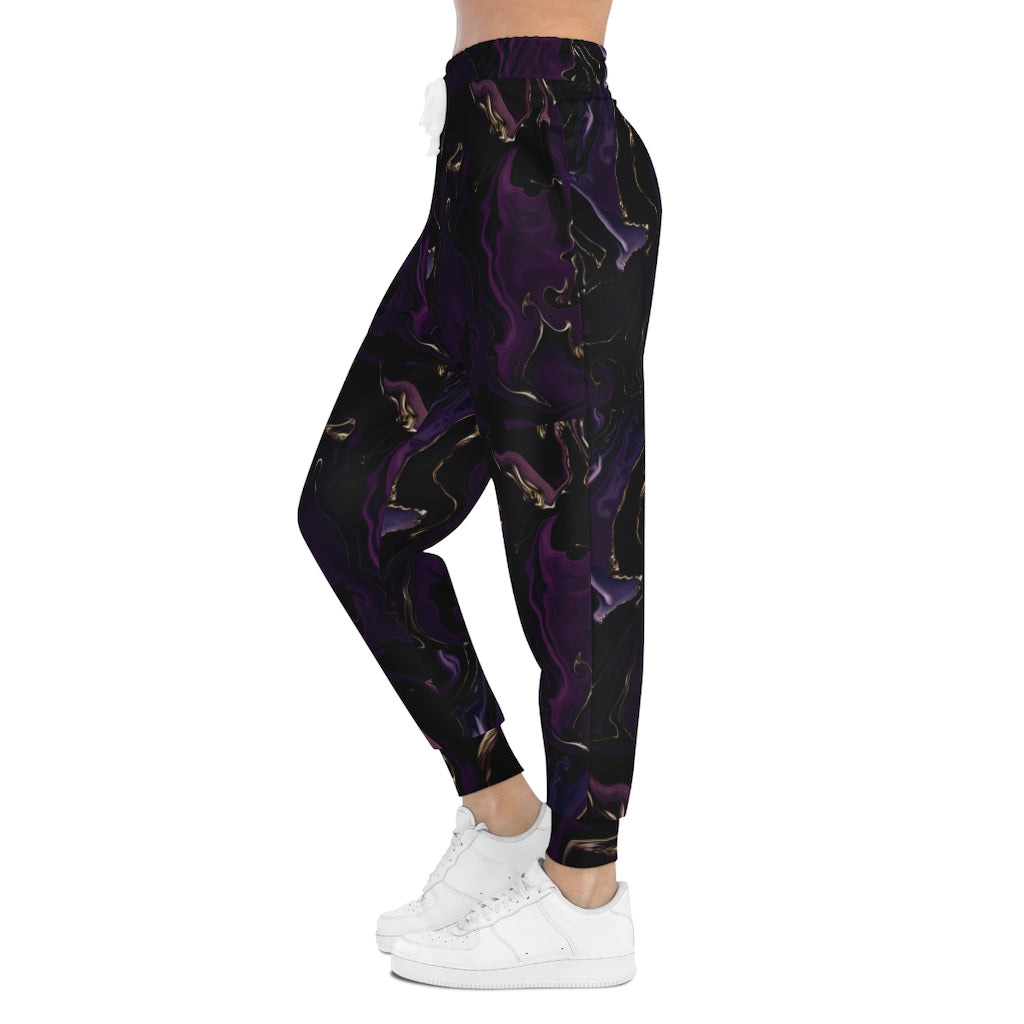 Purple Marble Athletic Joggers (AOP)